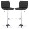 Bianca - Square Upholstered Adjustable Bar Stools (Set of 2)