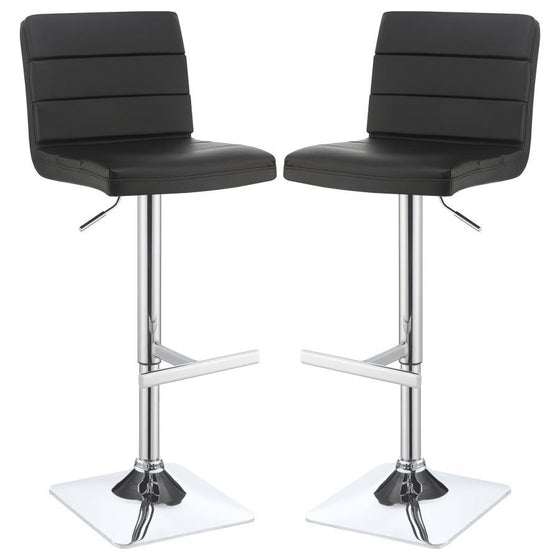 Bianca - Square Upholstered Adjustable Bar Stools (Set of 2)