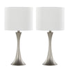 Lenuxe - 24" Metal Table Lamp (Set of 2) - White