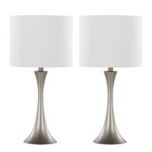  Lenuxe - 24" Metal Table Lamp (Set of 2) - White