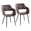 Margarite - Dining / Accent Chair - Black Metal (Set of 2)