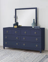 Summerland - Dresser (6 Drawers, Jewelry Tray In Top LSF Drawer, Felt-Lined Top Drawers) - Inkwell Blue