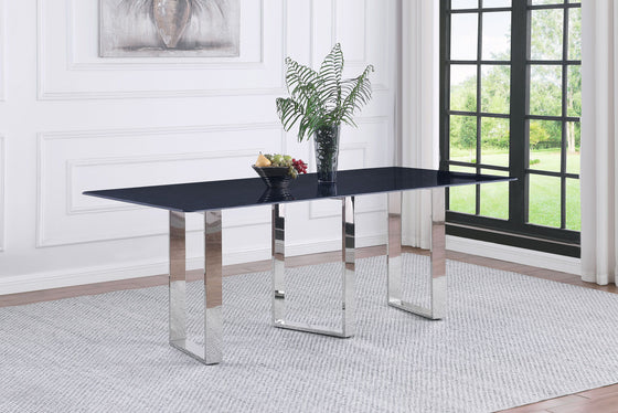 Desden - Rectangular Sintered Stone Dining Table - Gray