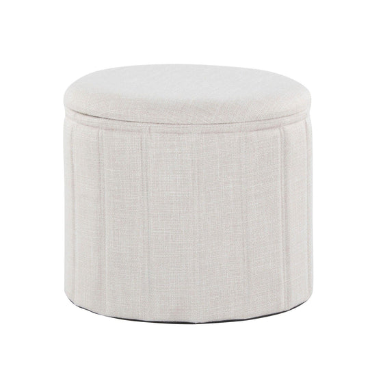 Lindsey - Storage Ottoman - Beige