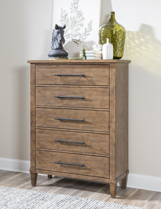 Artisan's Place - Five Drawer Chest - Vintage Pine Ironwood