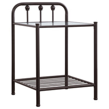  Livingston - Metal 1-Shelf Nightstand - Dark Bronze