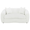 Isabella - Faux Sheepskin Upholstered Loveseat Natural - Ivory