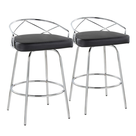 Charlotte - Glam - 26" Fixed-Height Counter Stool (Set of 2)