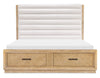 Torrance - Complete Channeled Upholstered Storage Bed