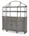 Kingston - Complete Hutch Server - Sandalwood Brown / Tweed Gray