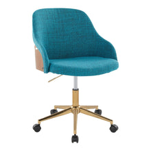  Bacci - Office Chair - Gold Metal Base