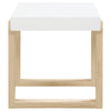 Pala - Rectangular End Table - White High Gloss And Natural