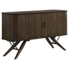 Wes - 2 Door Sideboard Buffet Storage Cabinet - Dark Walnut