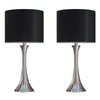 Lenuxe - 24" Metal Table Lamp (Set of 2) - Black And Gray