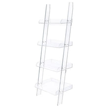  Amaturo - 4-Shelf Acrylic Ladder Bookshelf - Clear