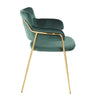 Napoli - Chair - Gold Metal And Emerald Green Velvet (Set of 2)