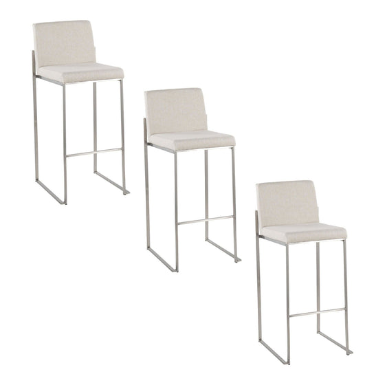 Fuji - High Back Upholstered Barstool Set