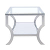 Saide - Rectangular Glass Top Coffee Table - Chrome