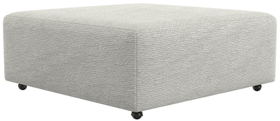 Majesty - Castered Cocktail Ottoman - White