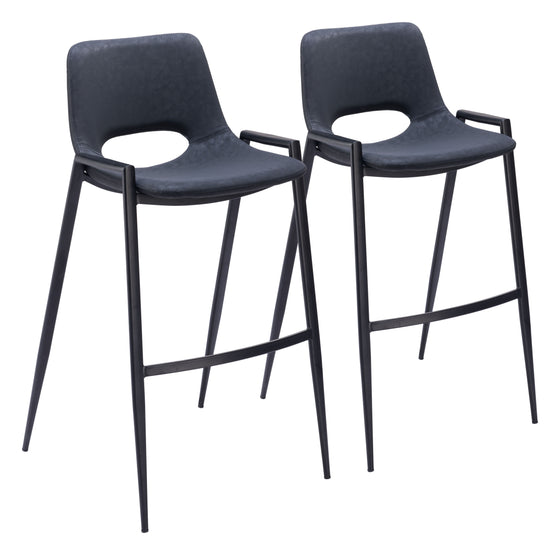 Desi - Bar Chair (Set of 2) - Black