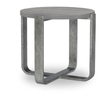  Terra Luna - Round Side Table - White Cloud & Nightfall