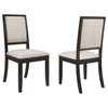 Louise - Upholstered Wood Dining Side Chairs (Set of 2) - Black