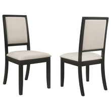  Louise - Upholstered Wood Dining Side Chairs (Set of 2) - Black