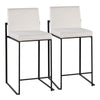 Fuji - High Back Counter Stool - Black Legs