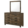 Woodmont - 8-Drawer Dresser With Mirror - Rustic Golden Brown