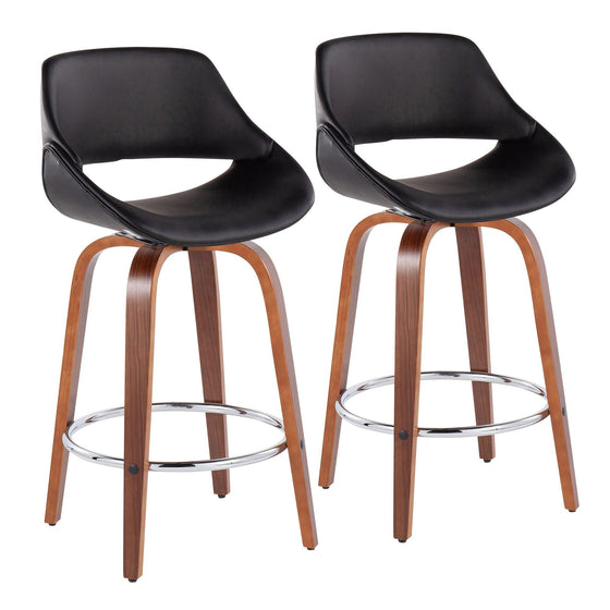 Fabrico - Fixed-Height Counter Stool - Round Footrest (Set of 2)