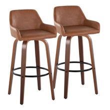  Daniella - 30" Fixed-Height Barstool (Set of 2) - Brown Base