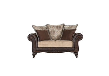  Elmbrook - Upholstered Rolled Arm Loveseat - Brown