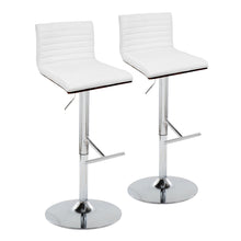  Mason - Adjustable Barstool (Set of 2) - White And Gray