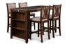 Amy - 60" Counter Table & Chairs With Storage