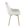 Diana - Chair - Satin Brass Metal And Cream Velvet (Set of 2)