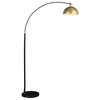 Gloria - Arched Dome Shade Metal Floor Lamp Black - Gold