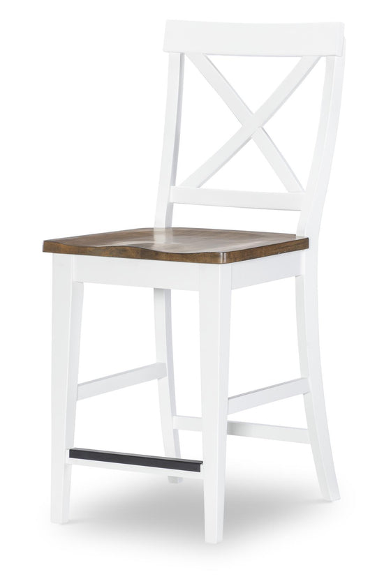 Hidden Canyon - Counter Chair - Dark Oak / Natural White