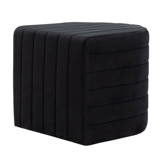 Demi - Ottoman - Black Velvet