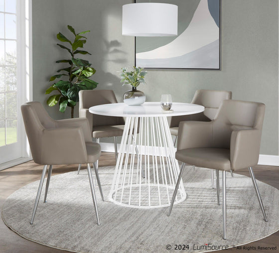 Canary - Cosmo Dining Table - Silver Base