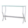 Saide - Rectangular Glass Top Entryway Console Table - Chrome