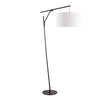 Daniella - Floor Lamp - Black Steel With White Linen Shade