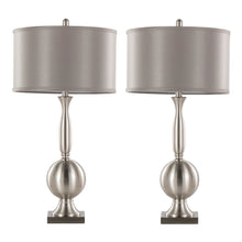  Joan - 30" Metal Table Lamp (Set of 2) - Pearl Silver