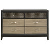 Valencia - 6-Drawer Dresser - Black