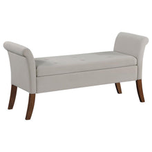  Farrah - Velvet Upholstered Rolled Arm Storage Bench