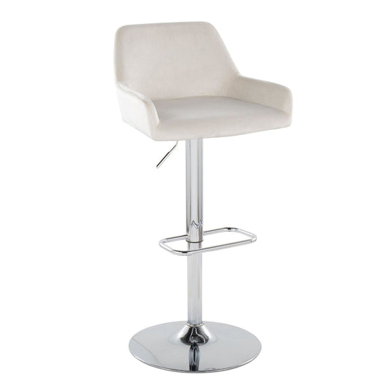 Daniella - Adjustable Barstool (Set of 2) - White