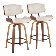  Lombardi - 26" Fixed-Height Counter Stool (Set of 2) - Walnut Base