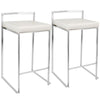 Fuji - Counter Stool Steel With Cushion - Stainless Steel