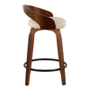 Grotto - 24" Fixed-Height Counter Stool (Set of 2) - Walnut Base