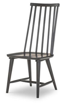  Hidden Canyon - High Back Spindle Side Chair - Dark Oak / Natural White