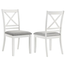  Hollis - Cross Back Wood Dining Side Chair (Set of 2) - White